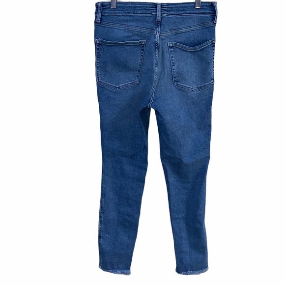 We the Free High Rise Raw Hem Skinny Blue Jeans 31 - Picture 3 of 11